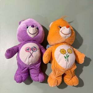 Care Bears Plush Lot – Share Bear & Friend Bear – 13” Stuffed Toys with Tags ‘03